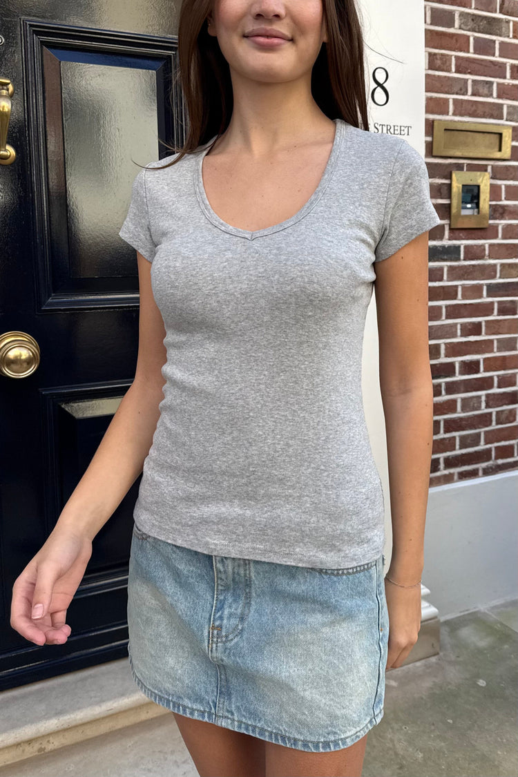 Lexie Top | Heather Grey / XS/S