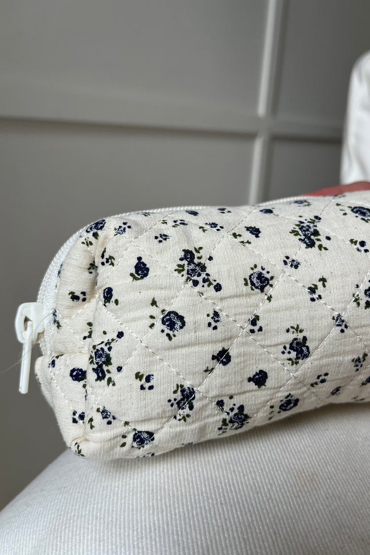 Floral Makeup Bag | Ivory Navy Ditsy Floral