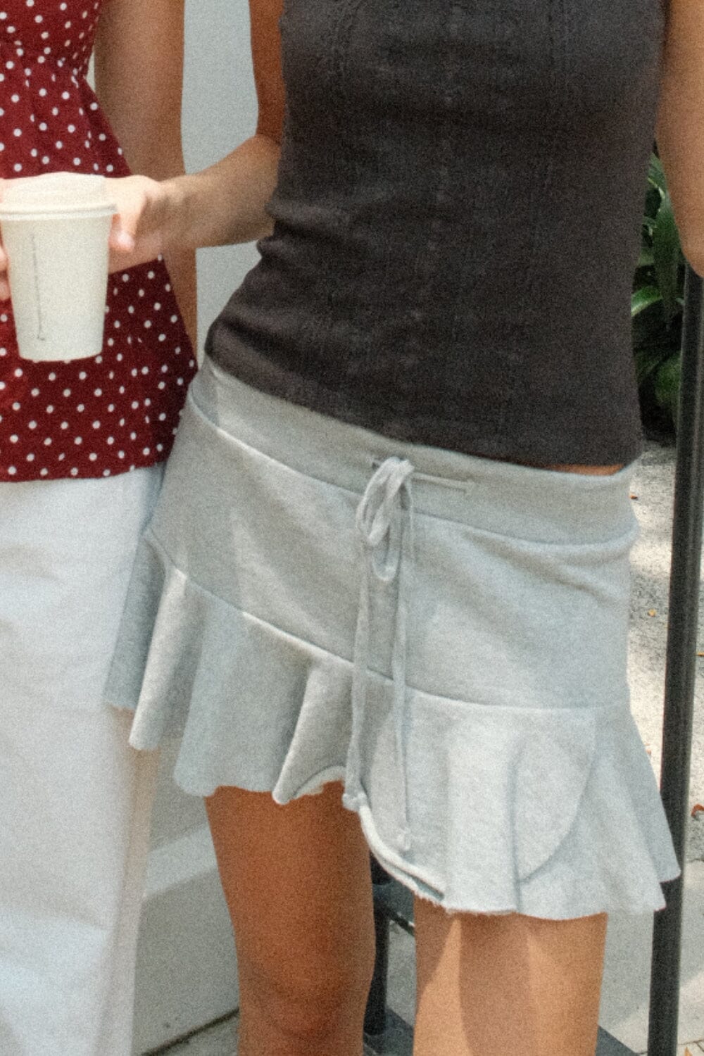 Nadia Cotton Skirt | Heather Grey / XS/S