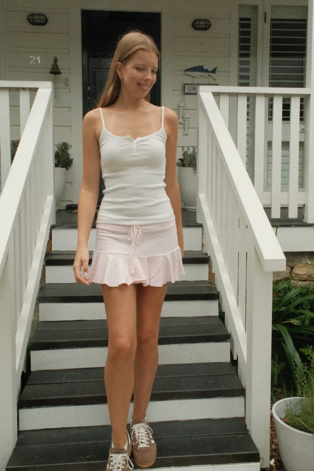 Nadia Cotton Skirt | Light Pink / XS/S