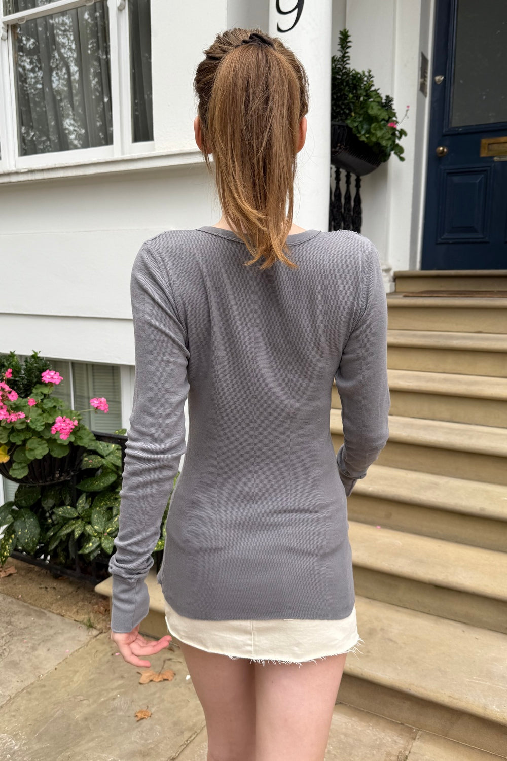 Tori Top | Light Charcoal Grey / XS/S