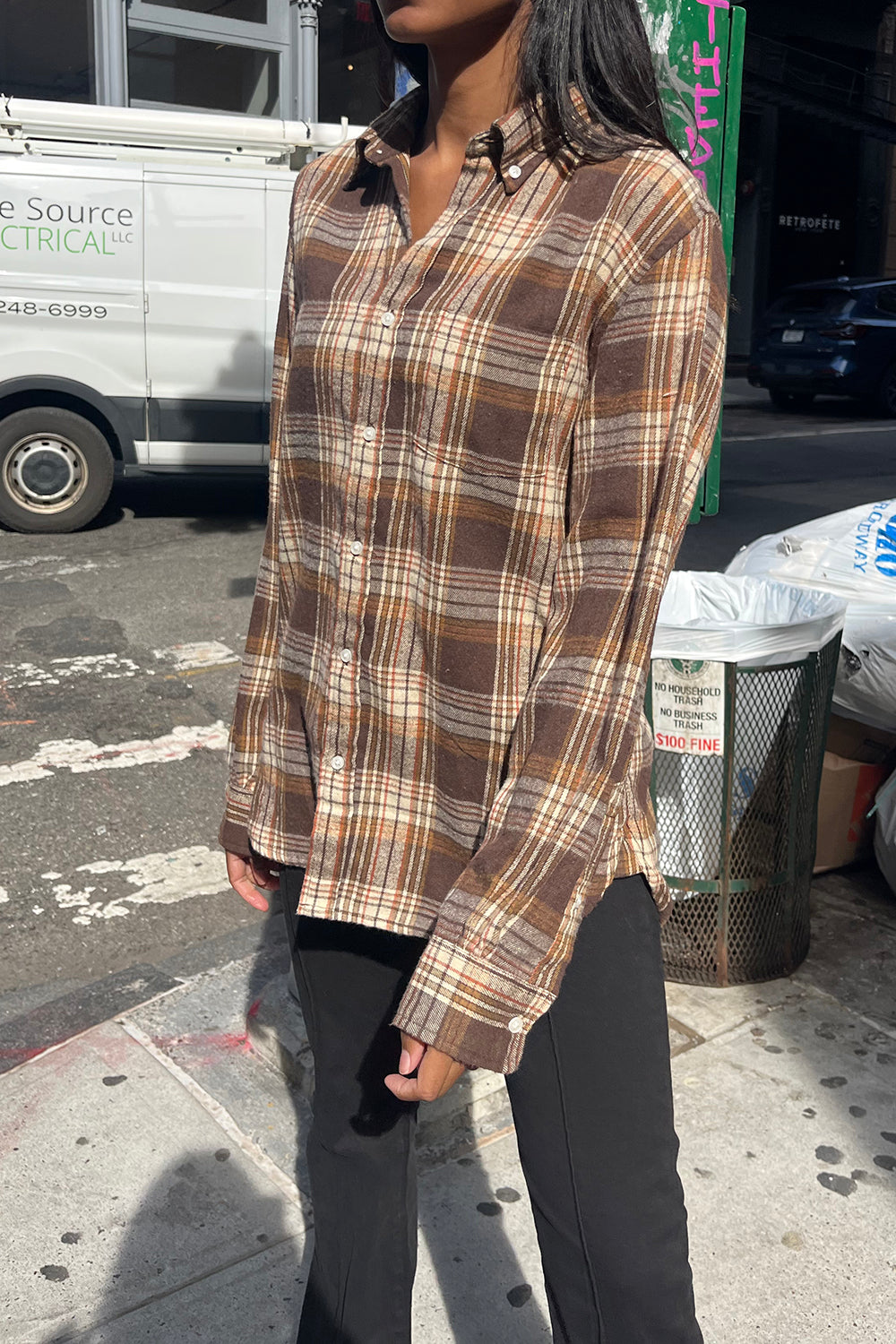 Brown And Orange Plaid / S/M