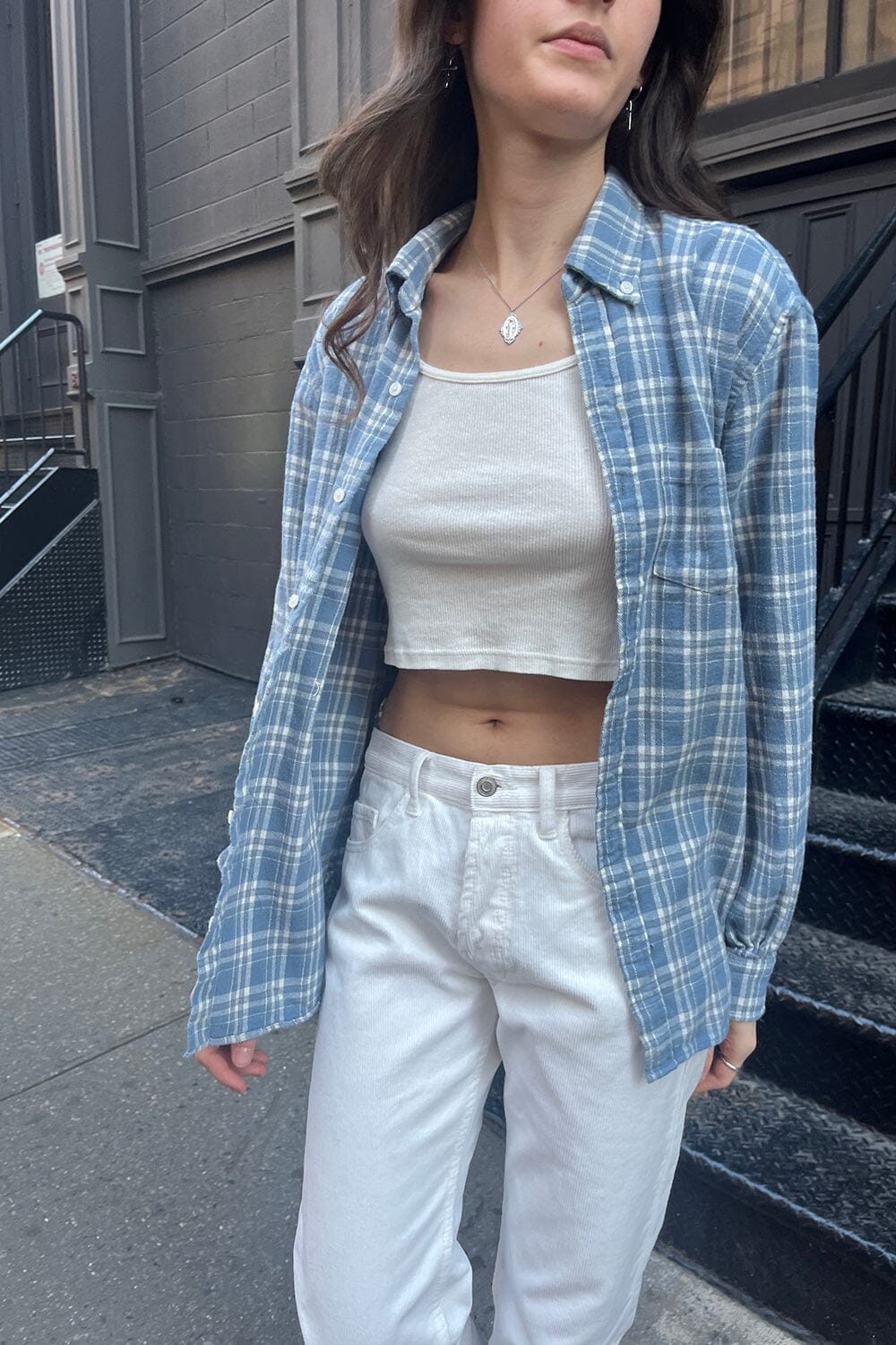 Sky Blue White Plaid / S/M