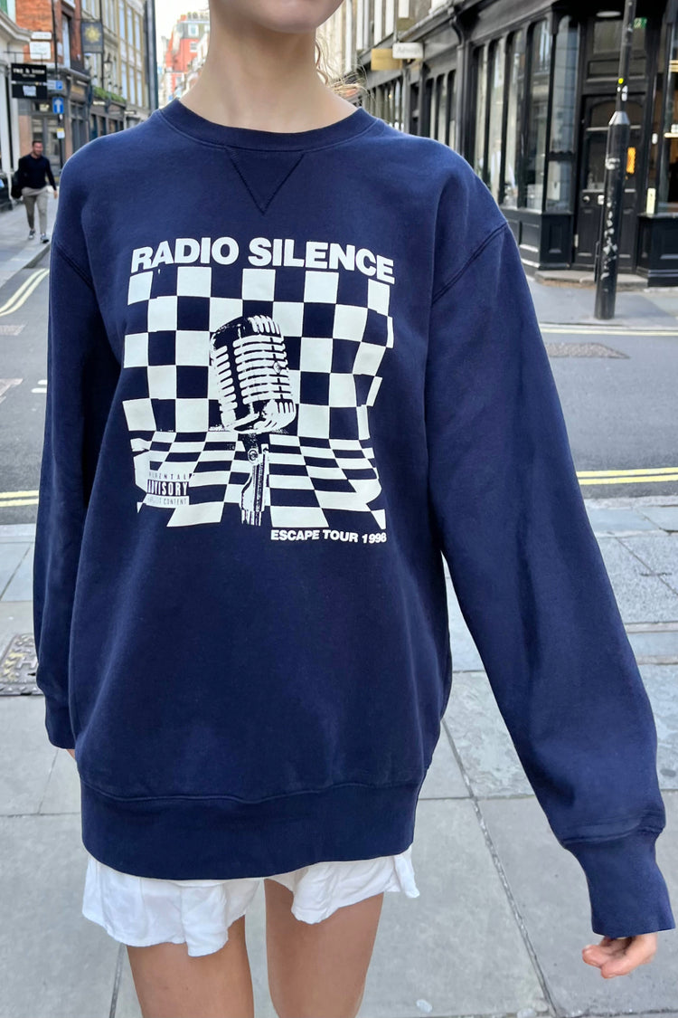 Erica Radio Silence Sweatshirt | Classic Navy / Oversized Fit