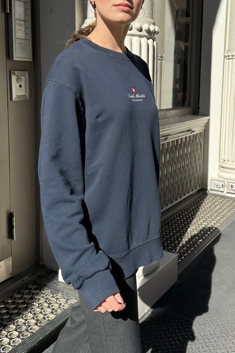 Erica Saint Moritz Sweatshirt | Navy Blue / Oversized Fit