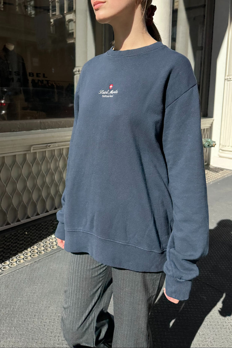 Erica Saint Moritz Sweatshirt | Navy Blue / Oversized Fit