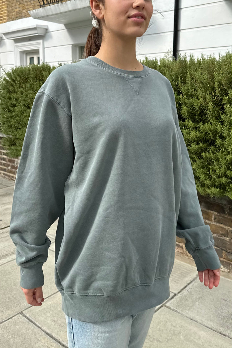 Erica Sweatshirt | Dark Sage Green / Oversized Fit