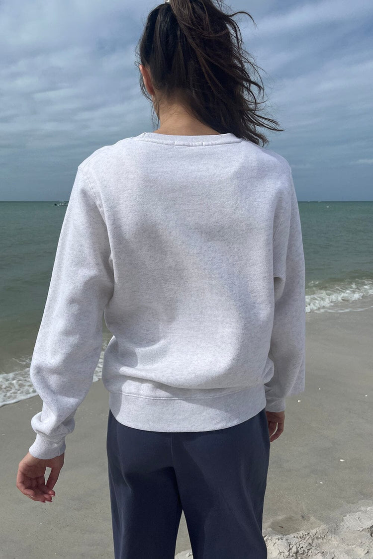 Erica Basic Crewneck | Grey Melange / Regular Fit