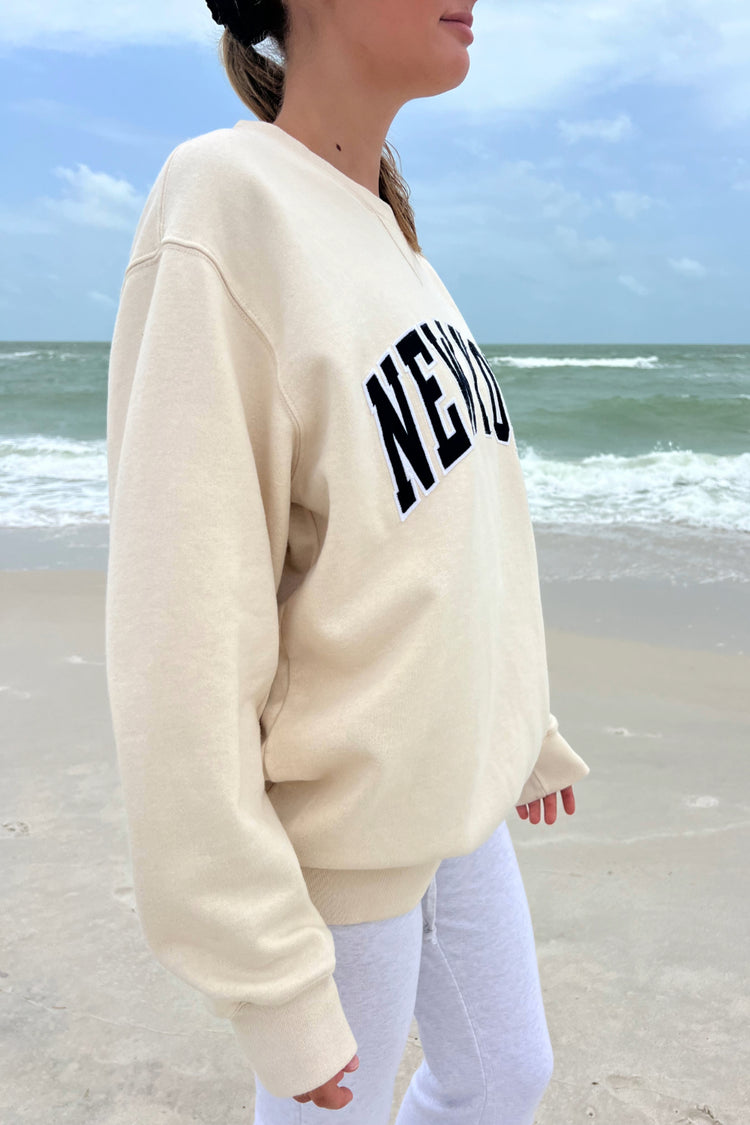 Erica New York Sweatshirt | Ivory / Oversized Fit