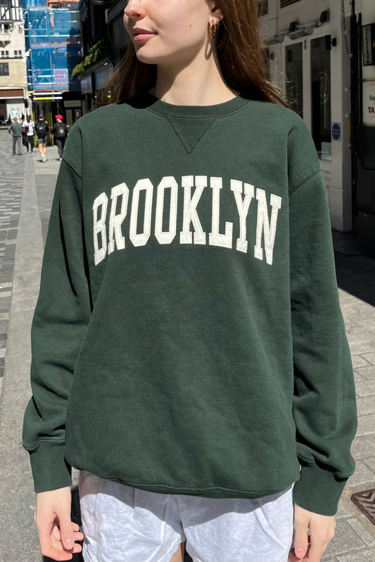 Brandy melville green bear sweatshirt hotsell