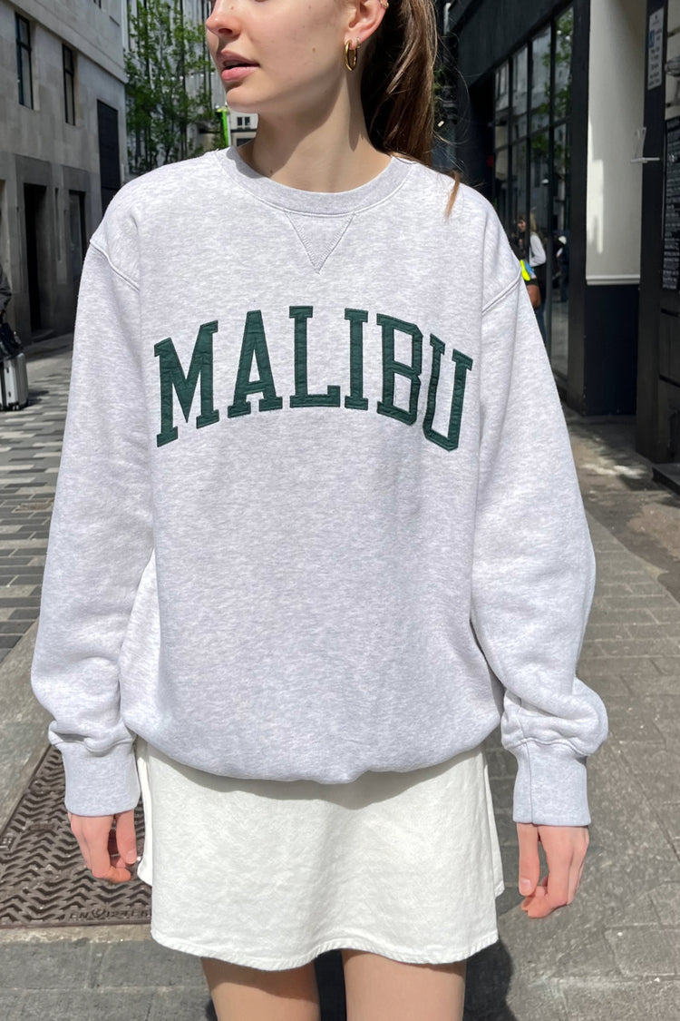 Erica Malibu Sweatshirt | Silver Grey / Oversized Fit