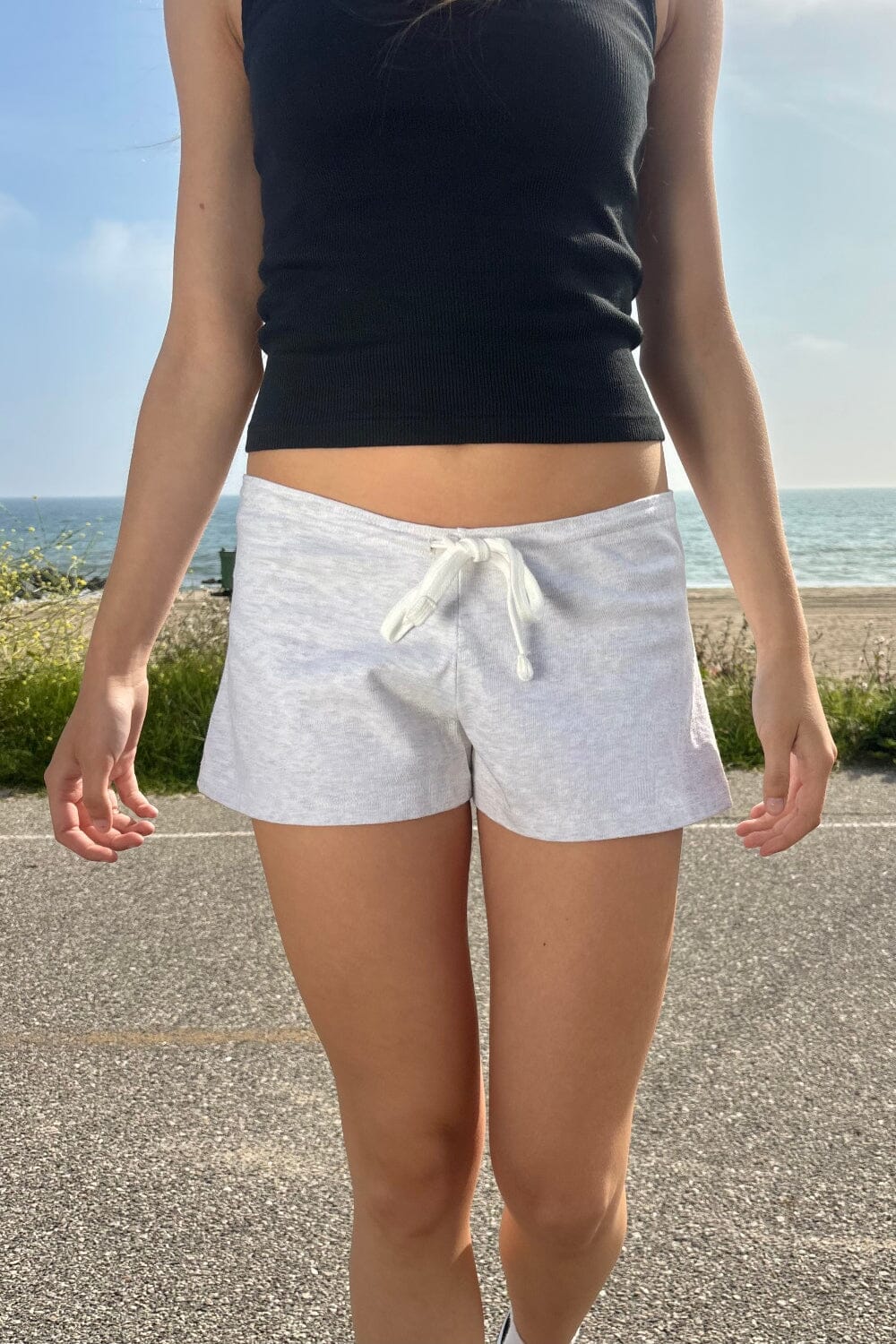 Emery Cotton Sweatshorts | Light Heather Grey / XS/S