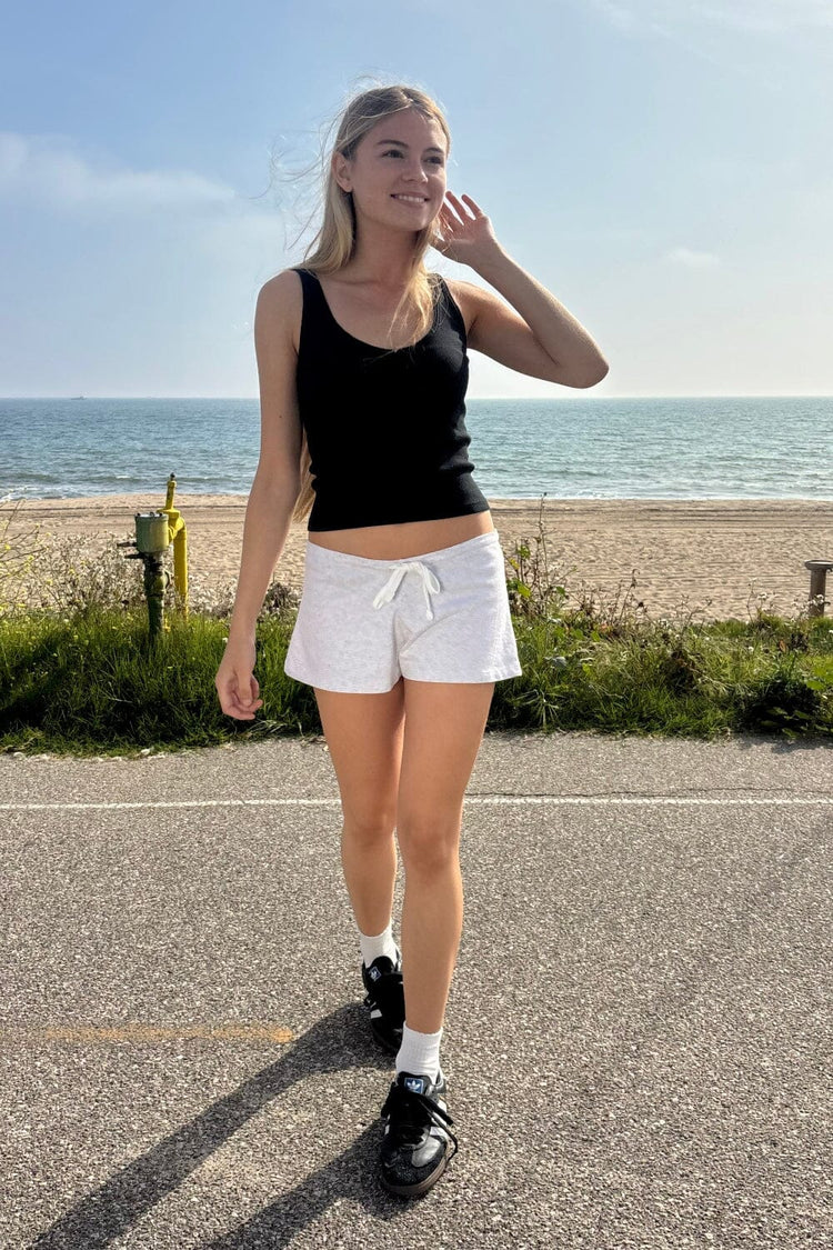 Emery Cotton Sweatshorts | Light Heather Grey / XS/S