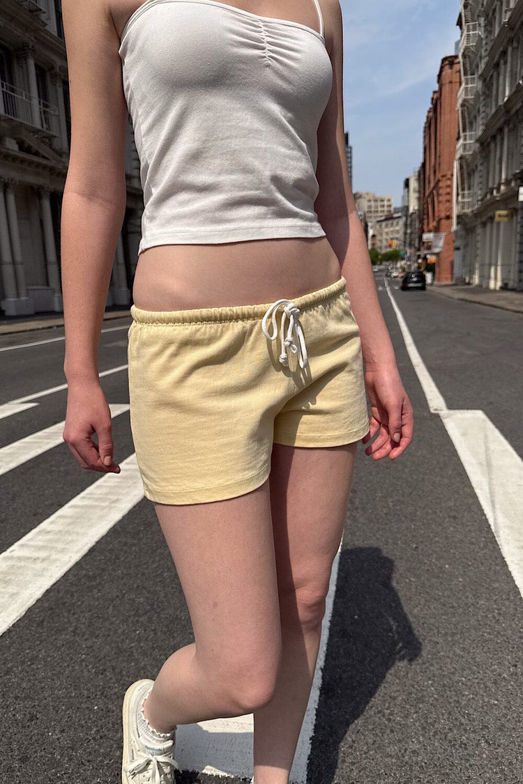 Emery Cotton Sweatshorts | Pastel Yellow / XS/S