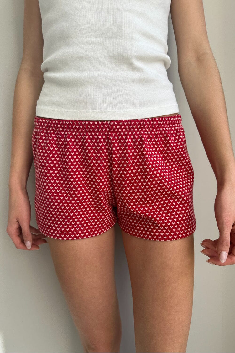 Emery Hearts Shorts | Red White Hearts / XS/S