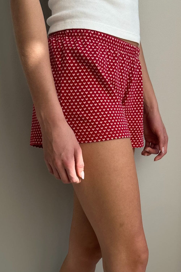 Emery Hearts Shorts | Red White Hearts / XS/S