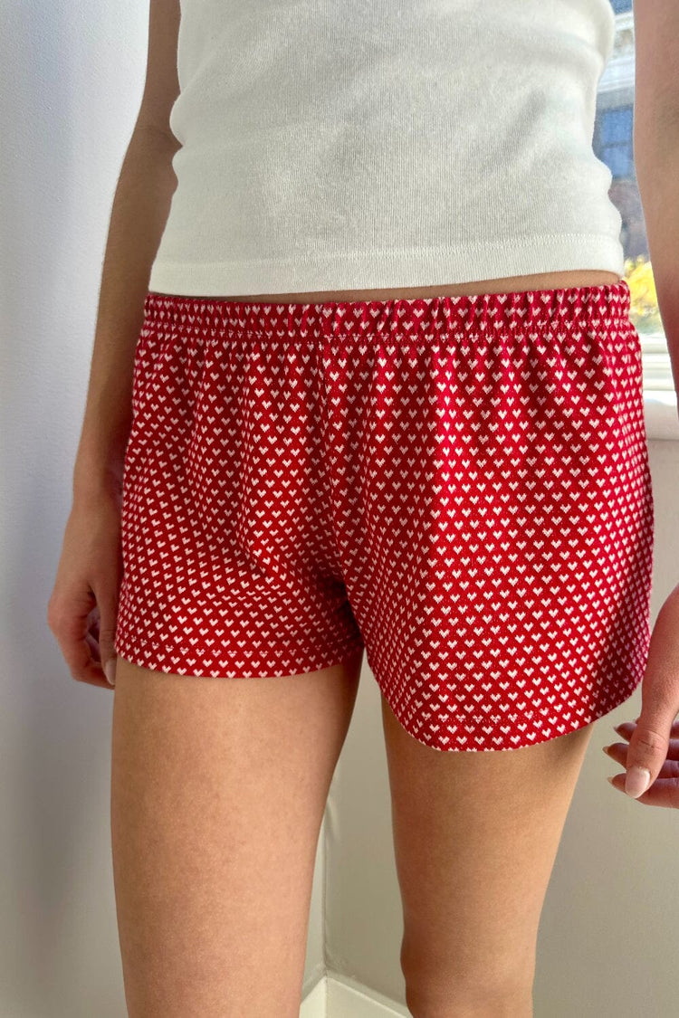 Emery Hearts Shorts | Red White Hearts / XS/S