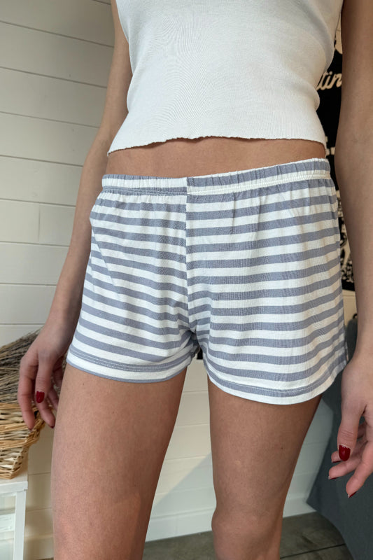 Grey Blue White Stripes / XS/S