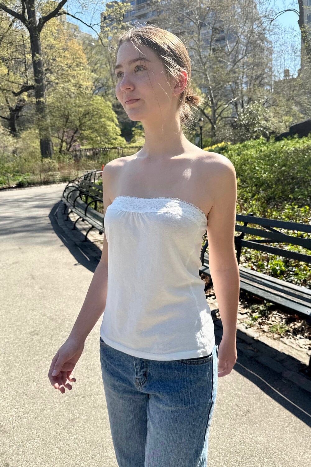 Lucky Tube Top | White / XS/S