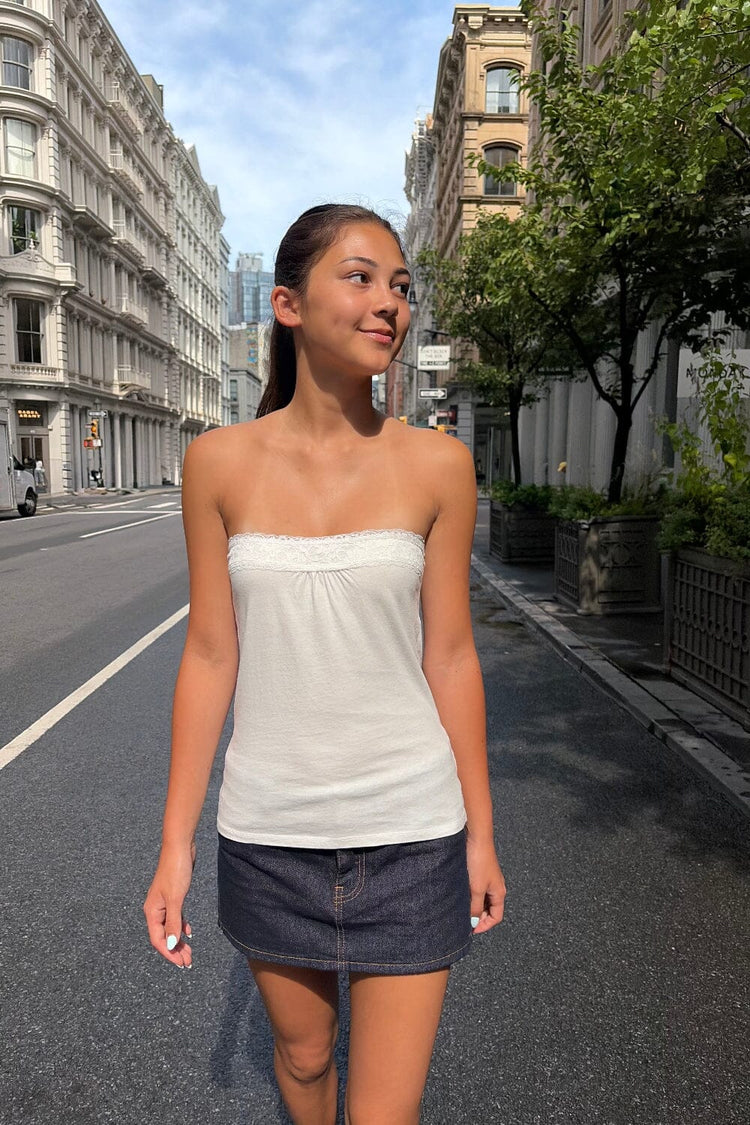 Lucky Tube Top | White / XS/S