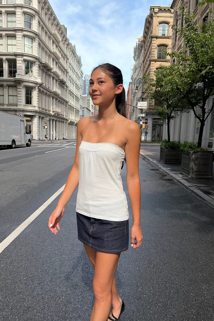 Lucky Tube Top | White / XS/S