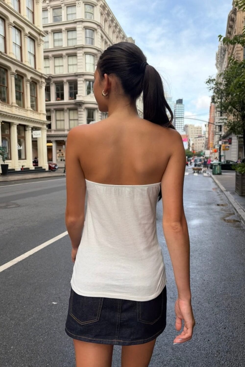 Lucky Tube Top | White / XS/S