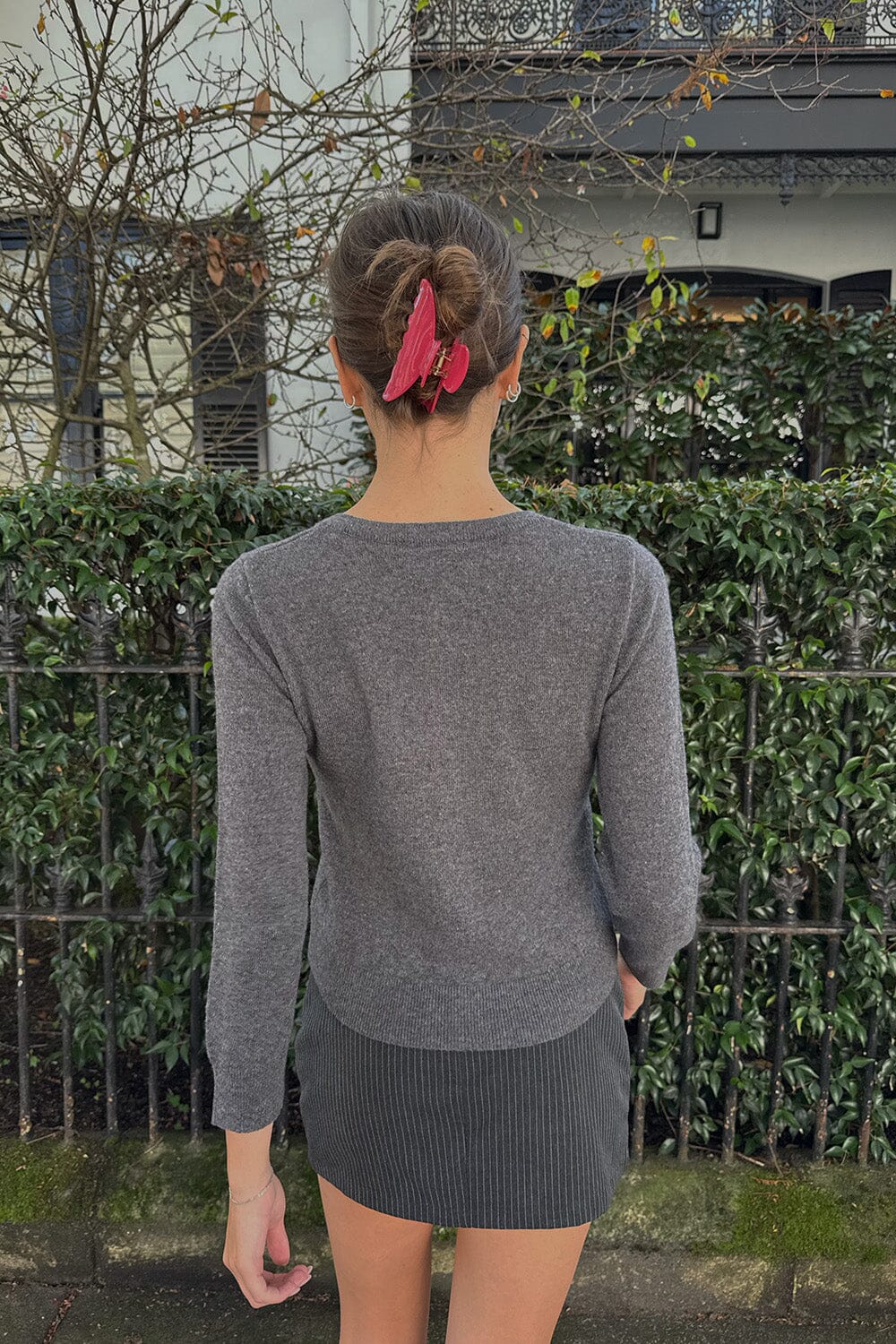 Louise Cardigan | Dark Heather Grey / XS/S