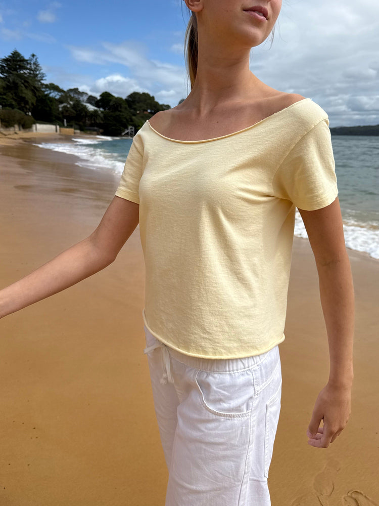 Robyn Off The Shoulder Top | Pastel Yellow / S