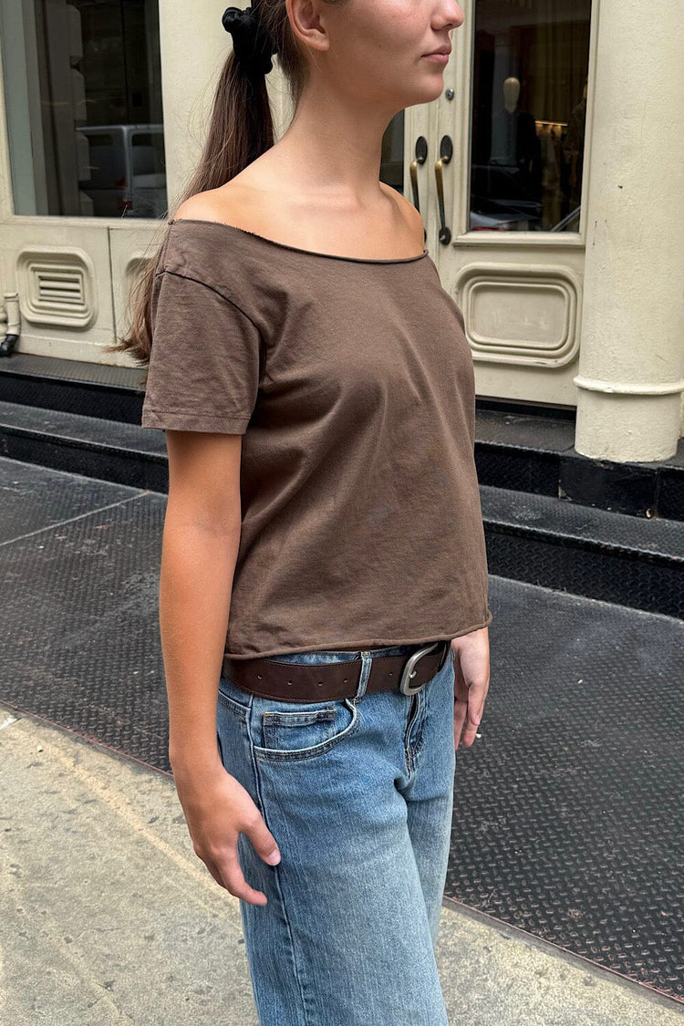 Robyn Off The Shoulder Top | Brown / S
