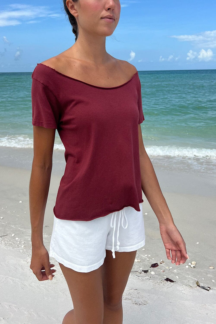 Robyn Off The Shoulder Top | Burgundy / S