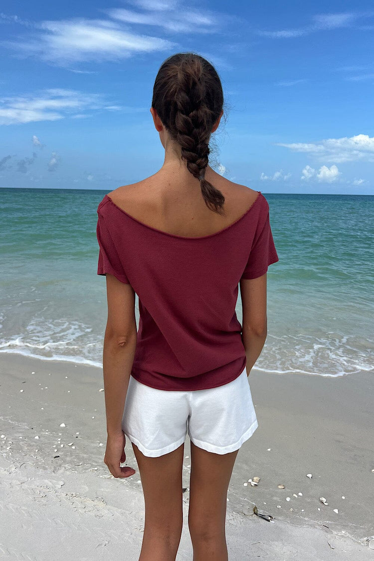 Robyn Off The Shoulder Top | Burgundy / S