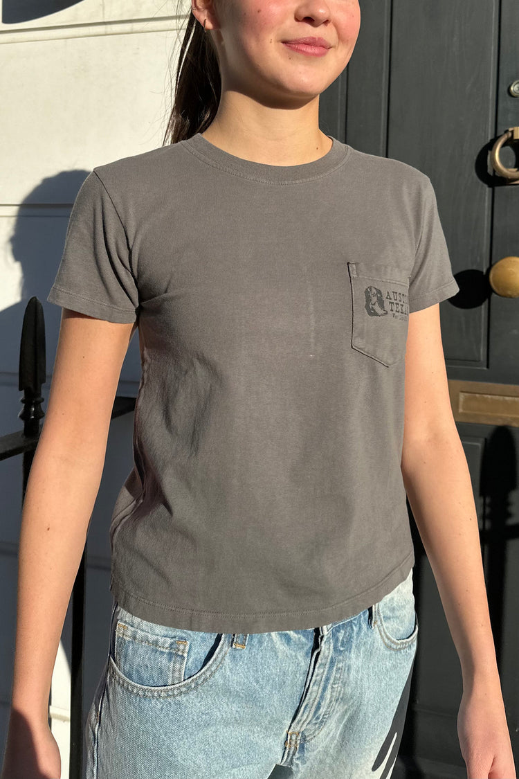 Gemma Austin Texas Top | Dark Grey / Regular Fit