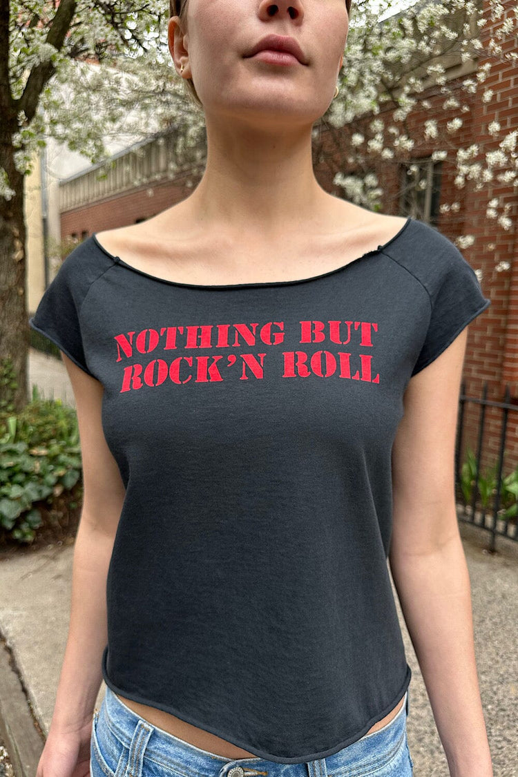 Bonnie Nothing But Rock'n Roll Top | Black / XS/S