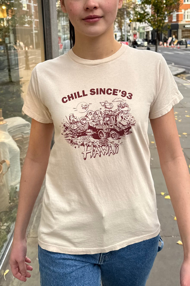 Chloe Chill Since'93 Top | Light Beige / Regular Fit