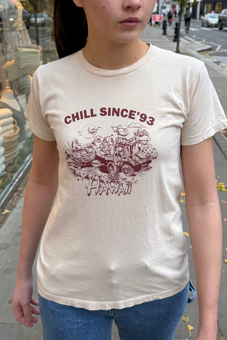 Chloe Chill Since'93 Top | Light Beige / Regular Fit