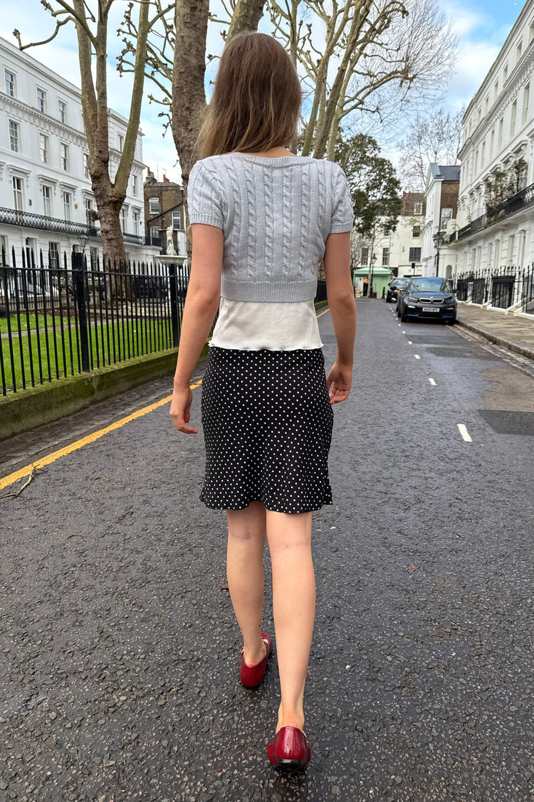 Sephira Polka Dots Skirt | Black White Polka Dots / XS/S