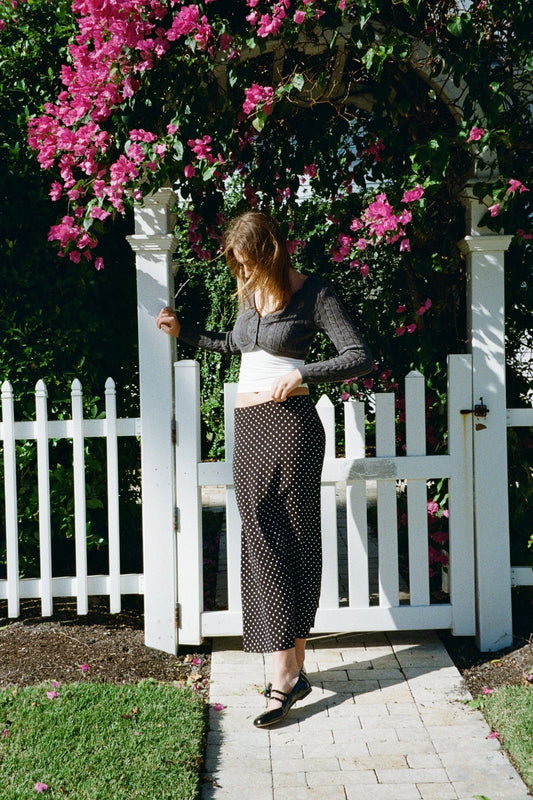 Black White Polka Dots / XS/S