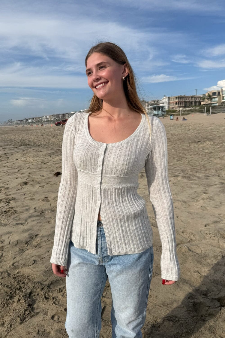 Nika Sweater | Light Heather Grey / XS/S