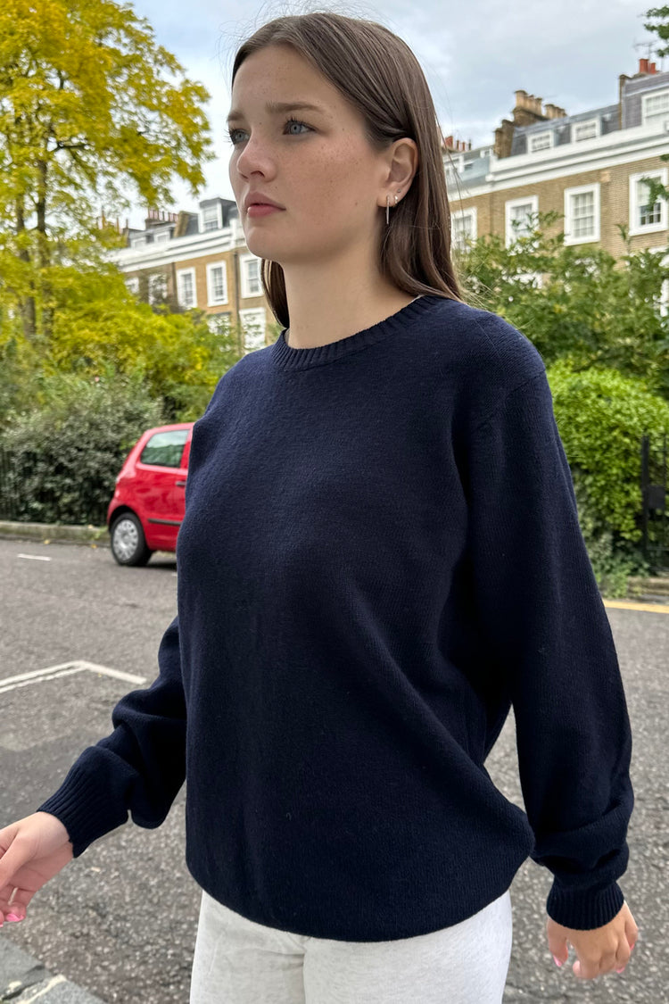 Martha Wool Sweater | Navy Blue / Regular Fit