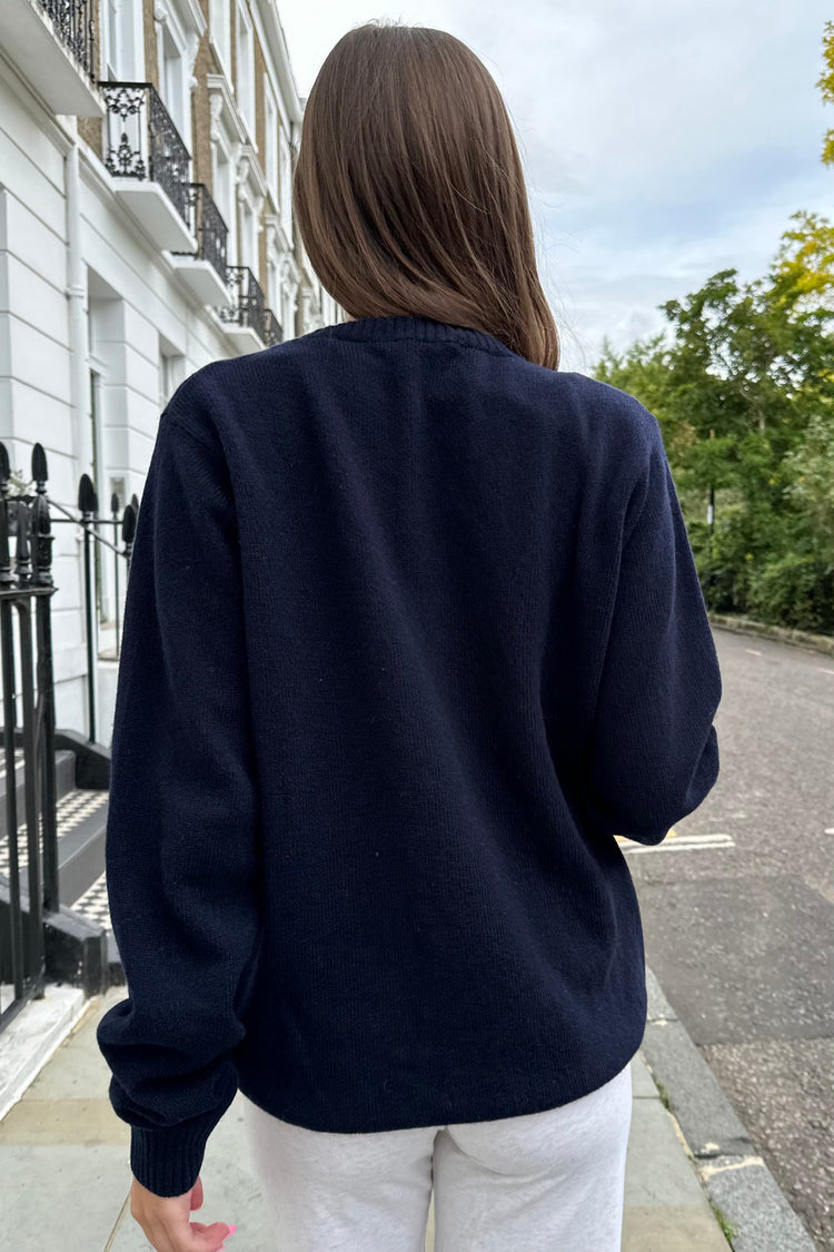 Martha Wool Sweater | Navy Blue / Regular Fit