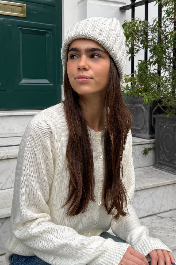 Knit Beanie | Silver Grey