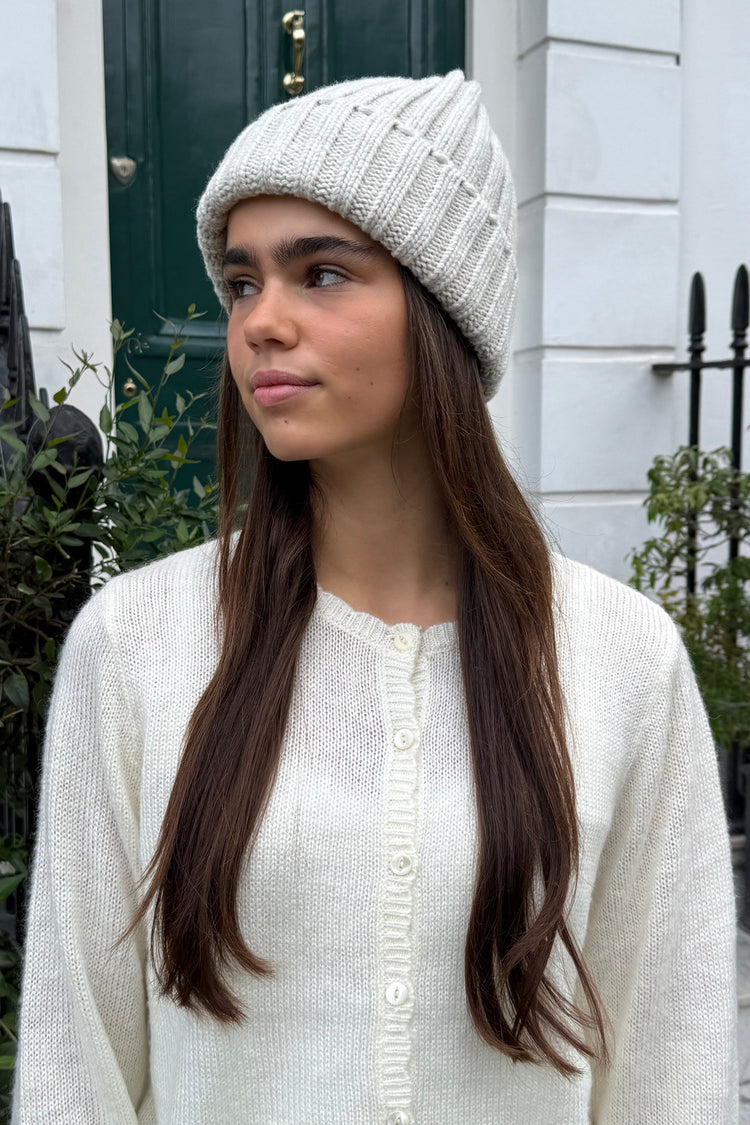 Knit Beanie | Silver Grey