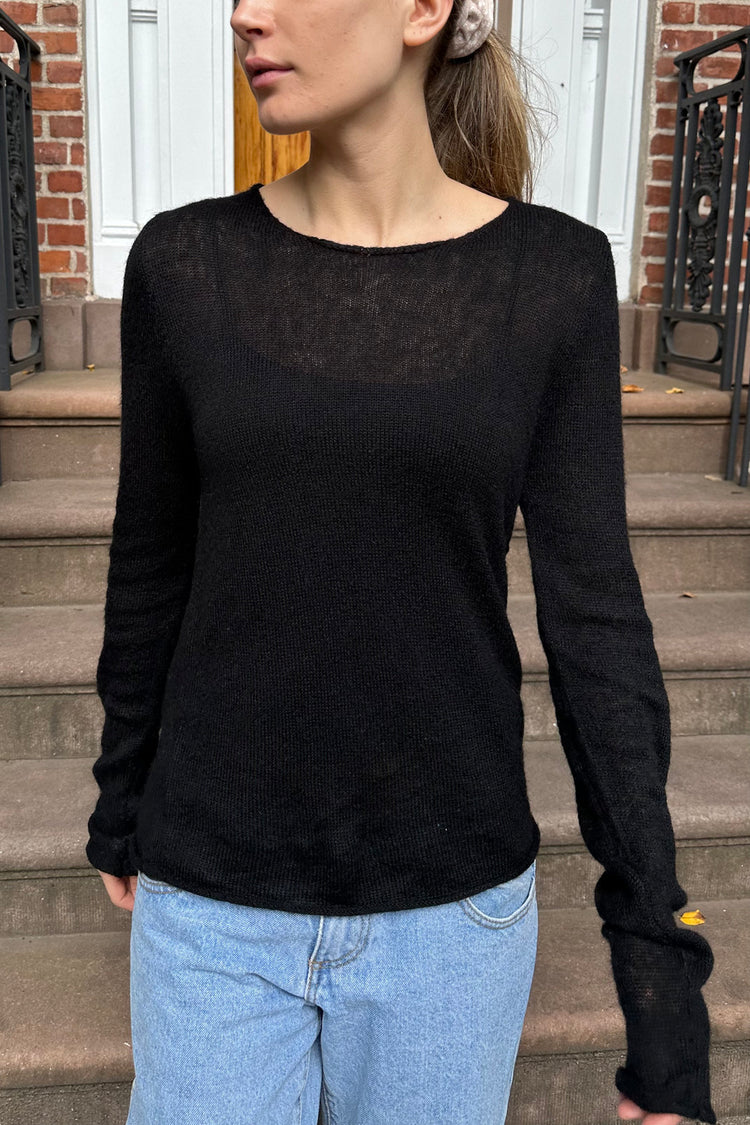 Stella Mohair Sweater | Black / S