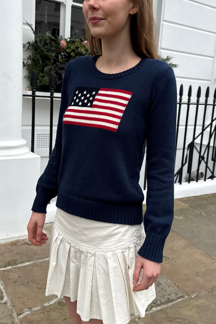 Nico American Flag Sweater | Navy Blue / Regular Fit