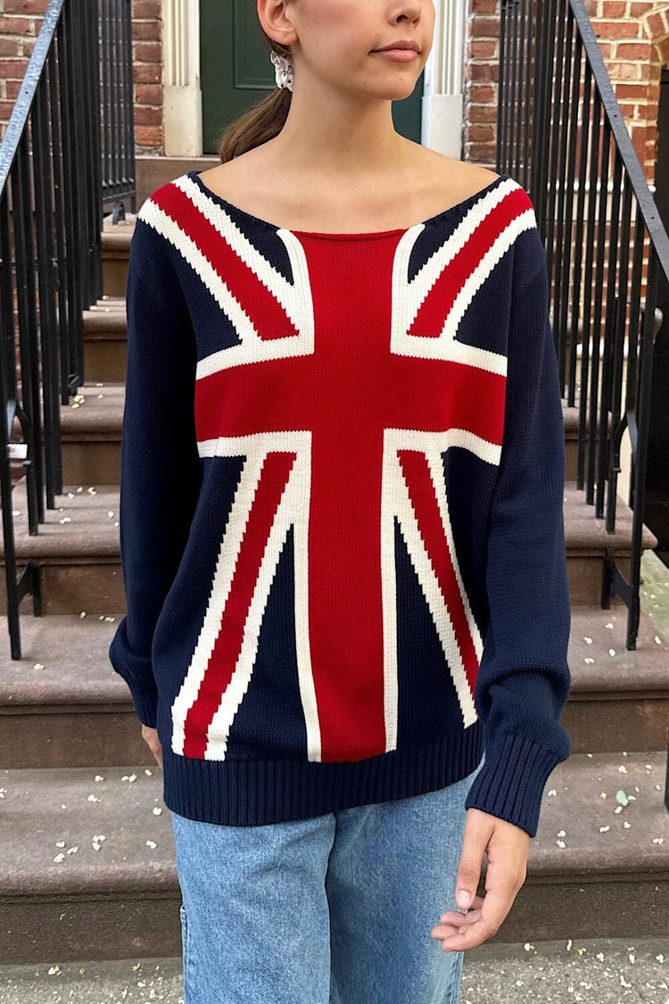 Nico UK Flag Sweater | Blue Navy / Regular Fit