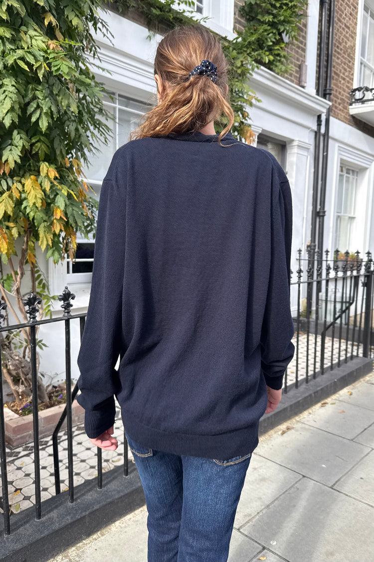 Catrine Wool Cardigan | Blue Navy / Regular Fit