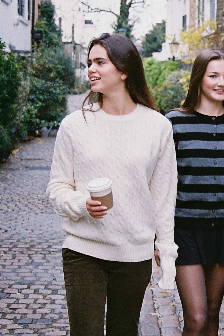 Martha Cotton Thick Sweater | Cream / Regular Fit