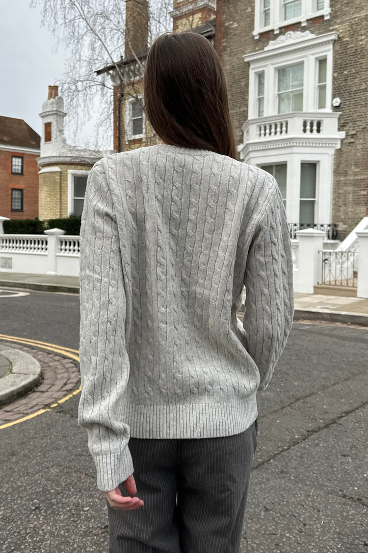 Clarke Wool Sweater | Silver Grey / Oversized Fit