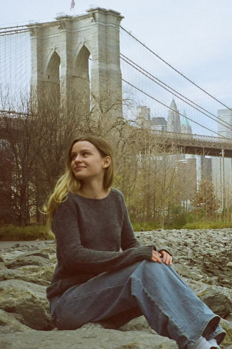 Colette Boat Neck Sweater | Dark Heather Grey / Regular Fit