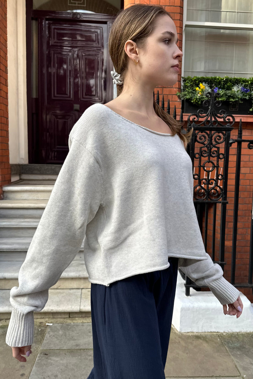 Grey brandy melville sweater best sale